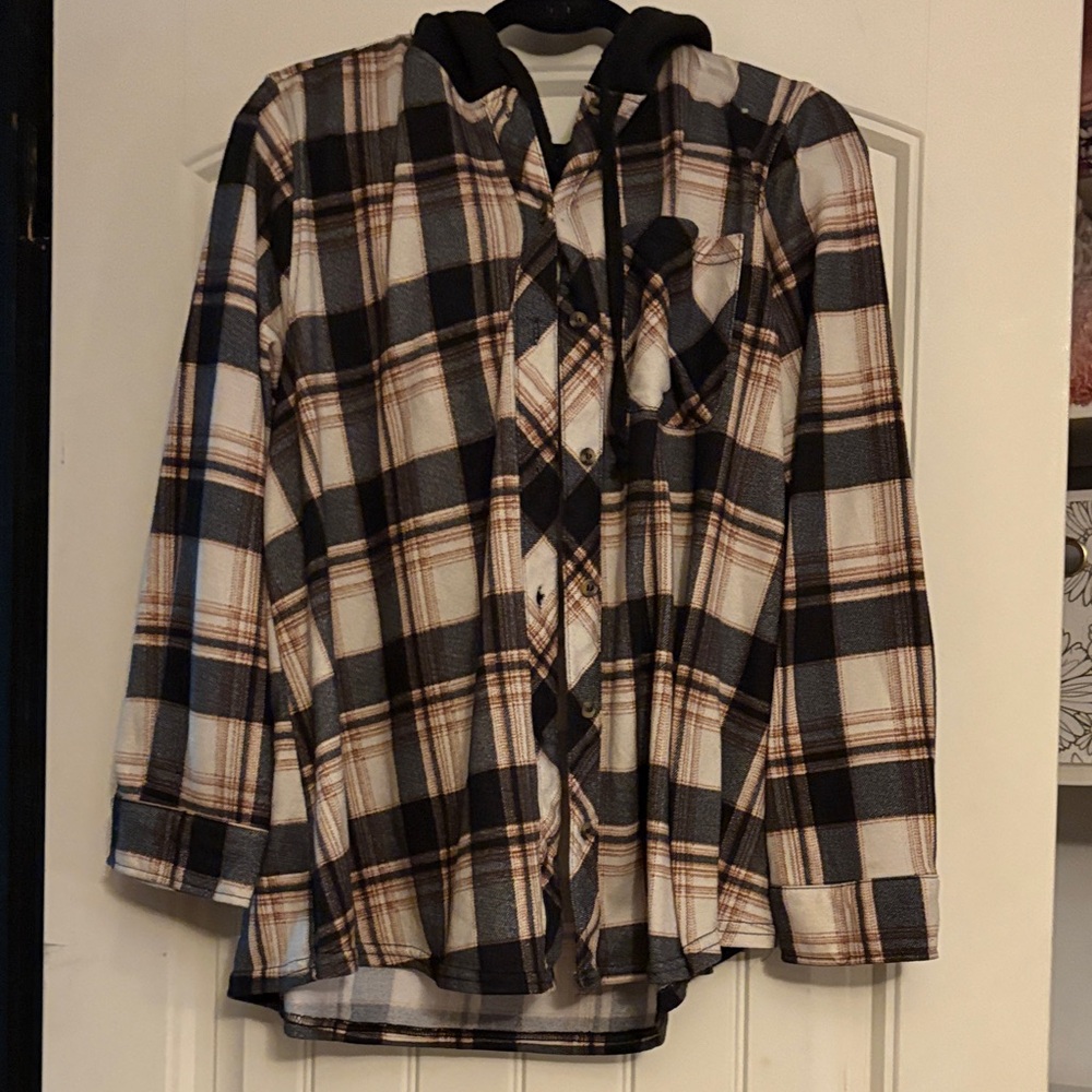Plaid Button-Up Shirt